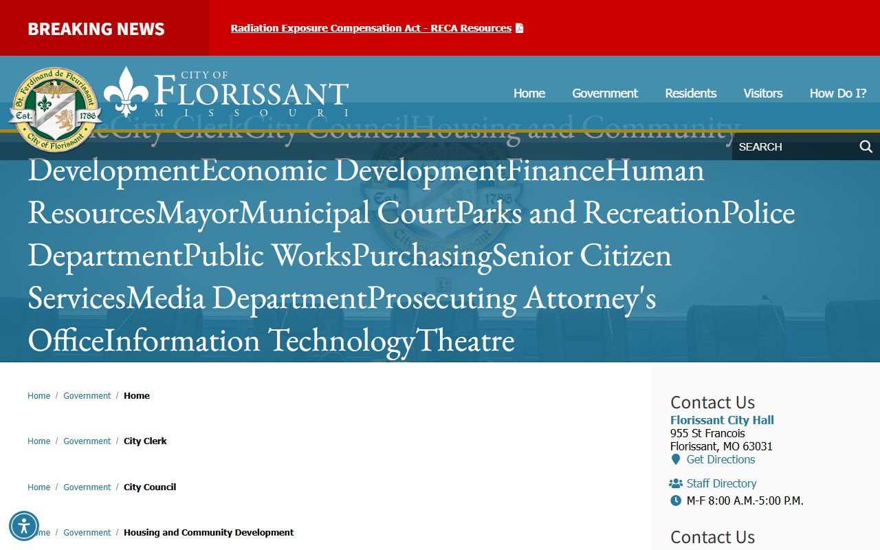 Florissant court website for dissolution of marriage information