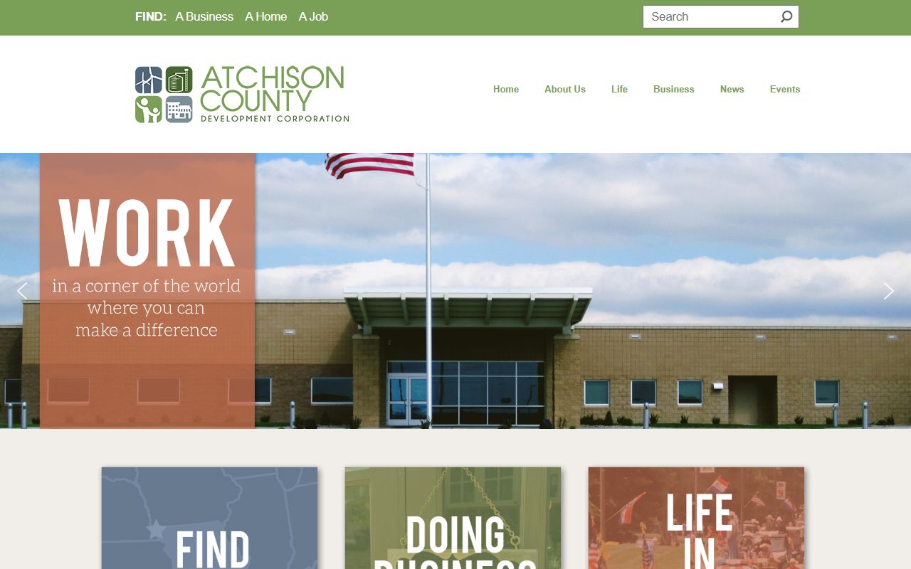 Atchison County government website for dissolution of marriage record access