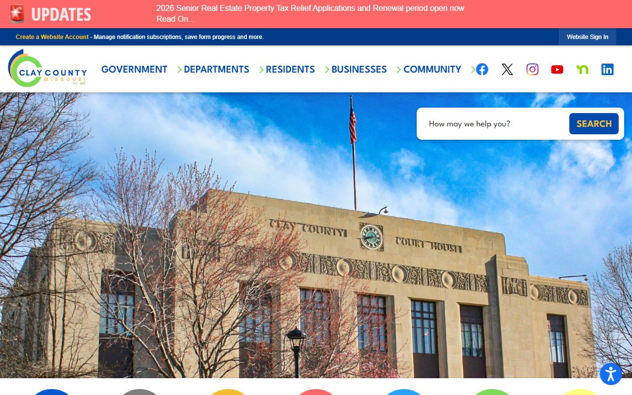 Clay County government website for dissolution of marriage record access