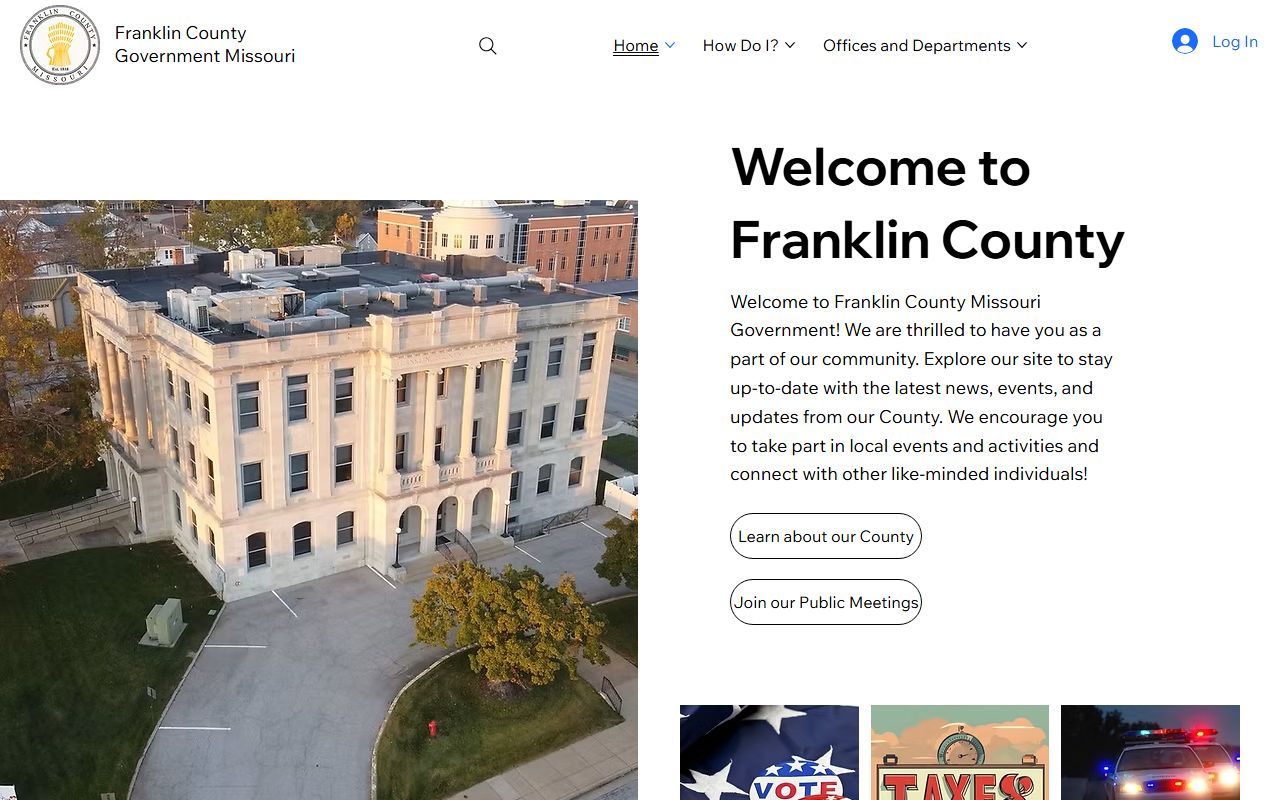 Franklin County government website for dissolution of marriage records
