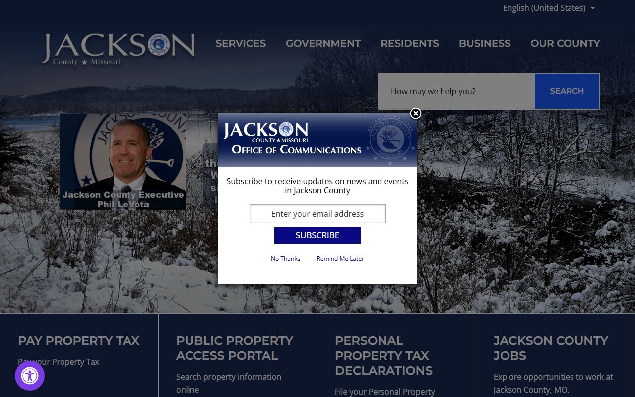 Jackson County government page for dissolution of marriage record access