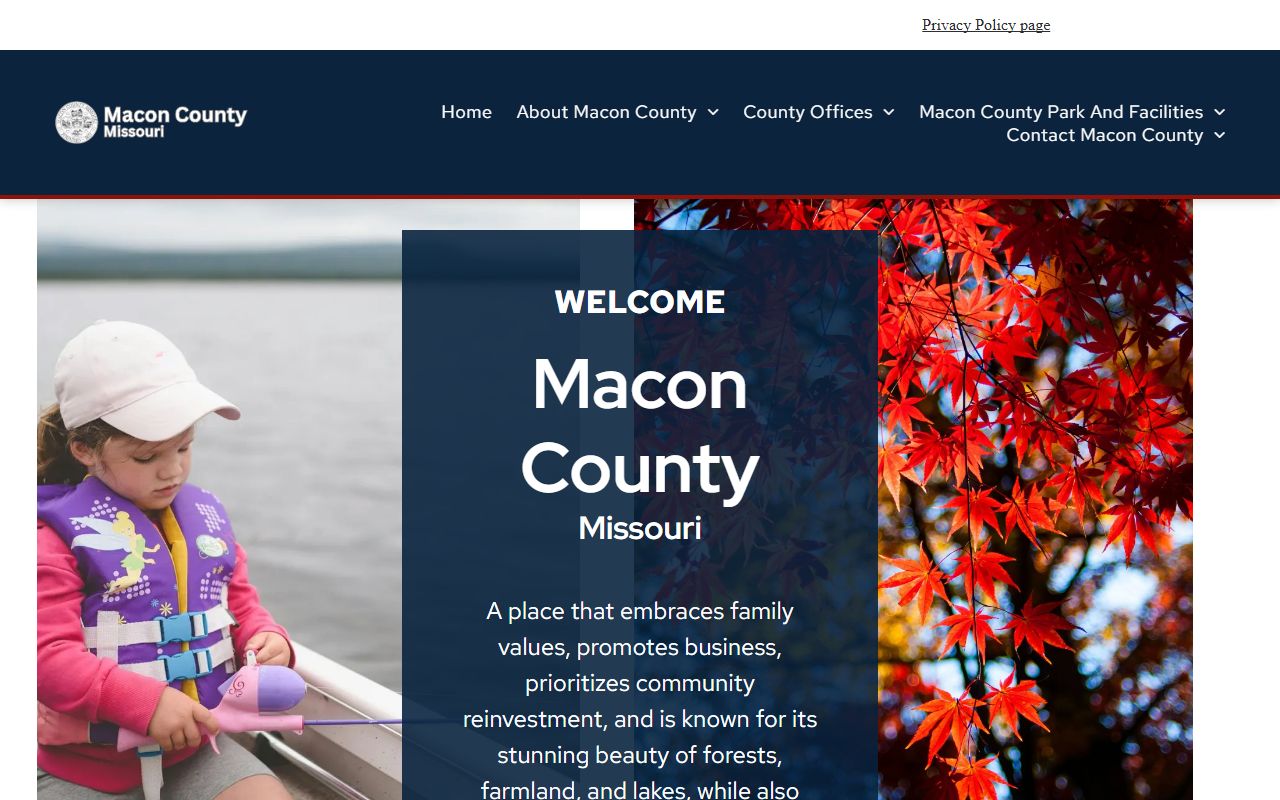 Macon County government website for dissolution of marriage records