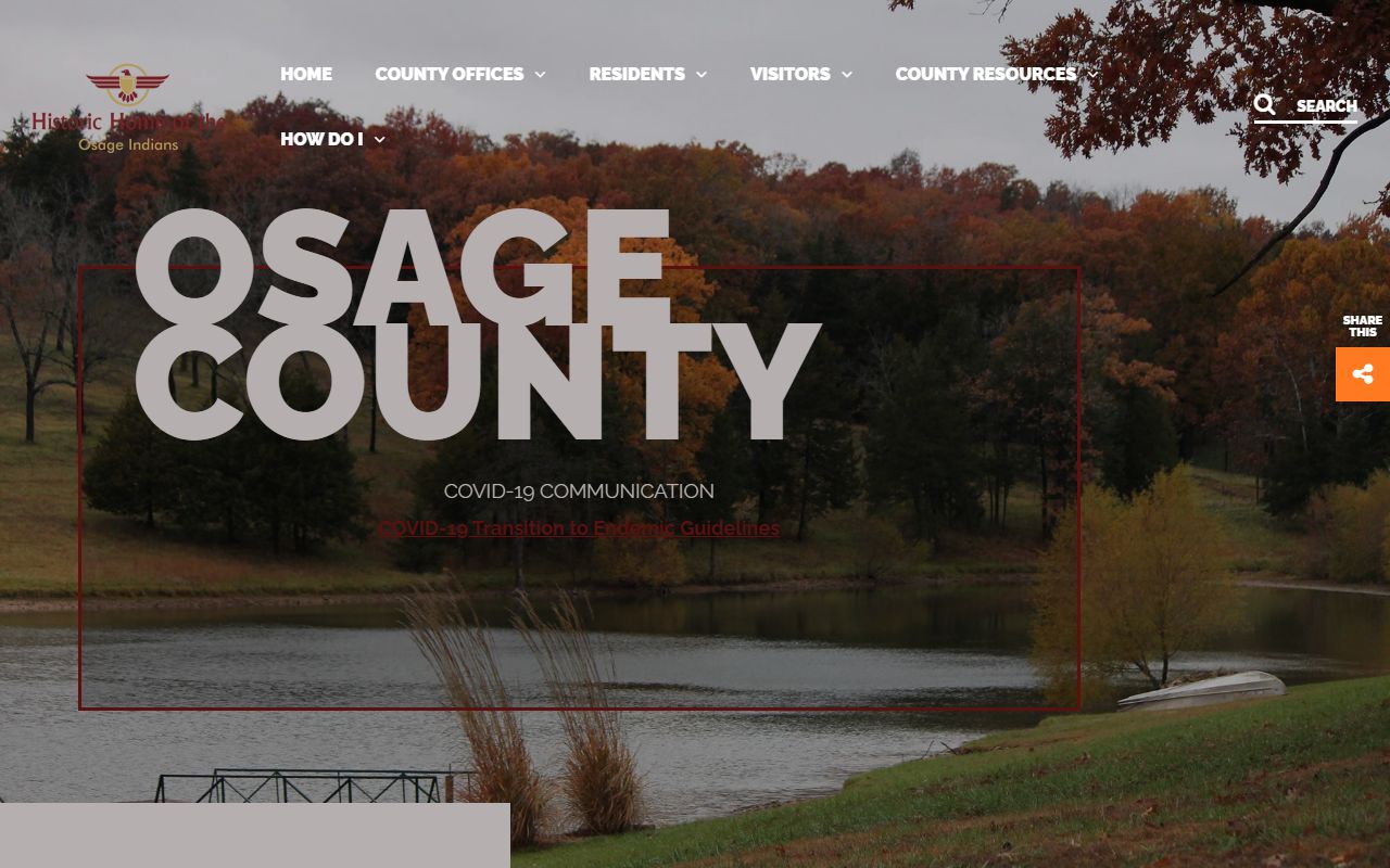 Osage County government website for dissolution of marriage records