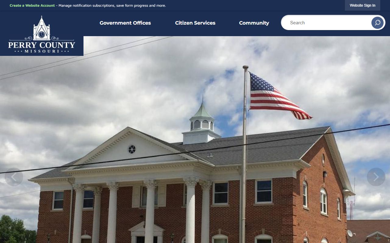 Perry County government website for dissolution of marriage records