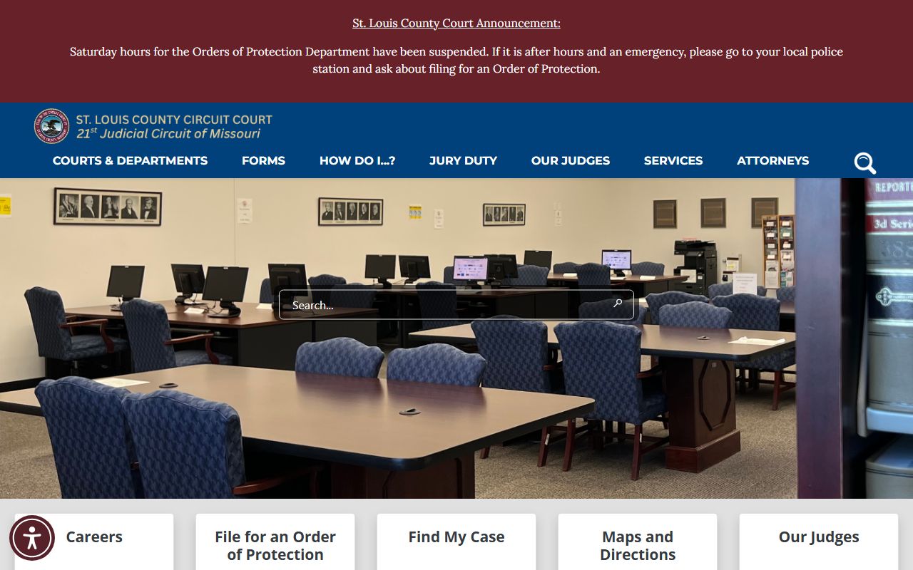 St. Louis County Courts website for dissolution of marriage cases