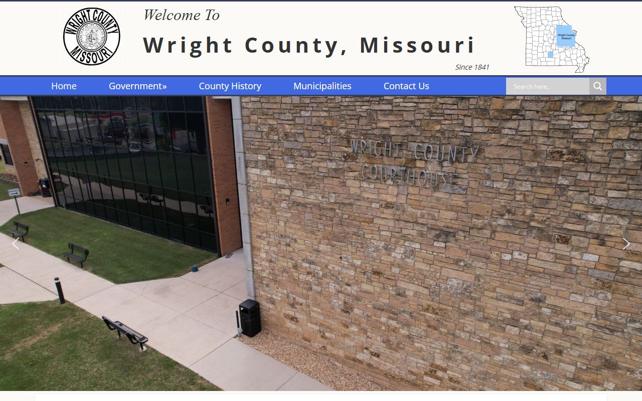 Wright County government website for dissolution of marriage records